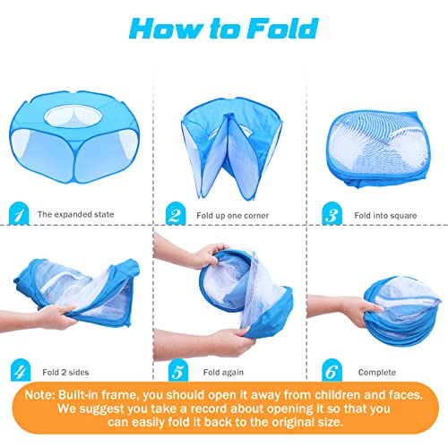 Yummy Sam Cercadinhos para animais pequenos com tampa superior, tenda dobrável e respirável para peq