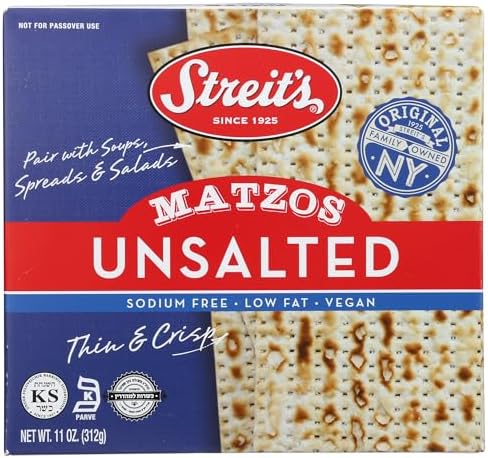 Streits Unsalted Matzo, 11 Ounce