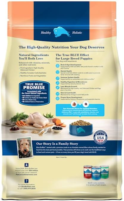 Blue Buffalo Life Protection Formula Chicken & Rice Large Breed Dry Puppy Food, 24 lbs.
