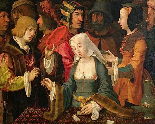 Evita paredes vacías con pinturas murales retro el adivino de lucas van leyden póster de 60x90cm
