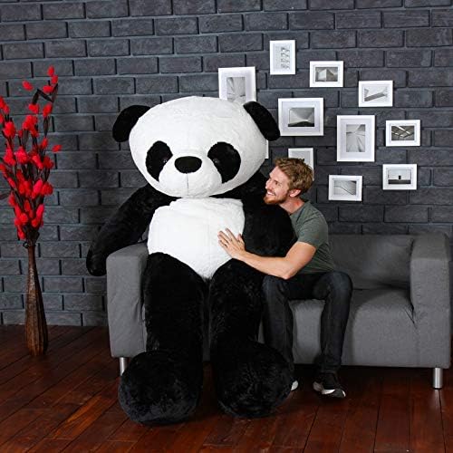 Image of 6 Feet Giant Panda Plush Toy | Jumbo Soft Stuffed Animal for Kids & Adults | Cute Cuddly Hugging Companion | Birthday, Anniversary & Special Occasion Gift
