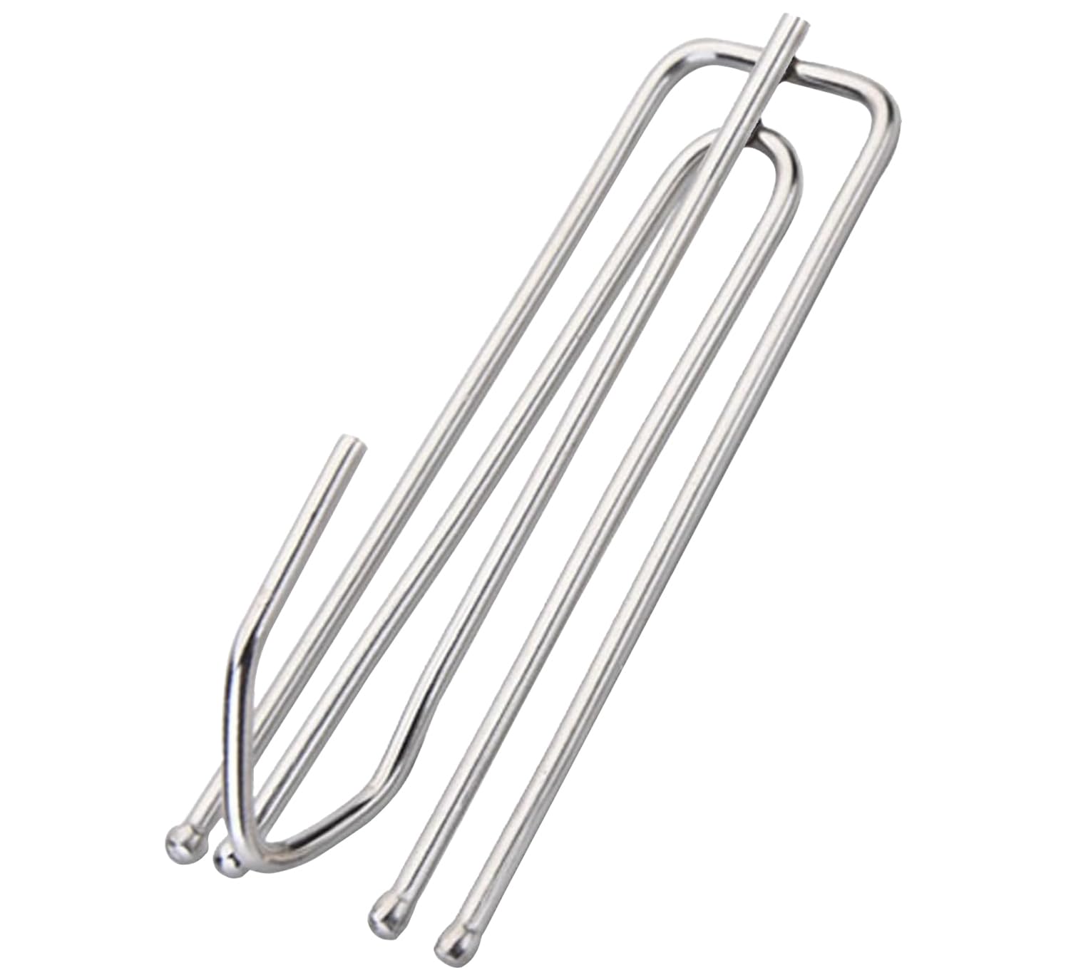 Ganchos de cortina plisados de acero inoxidable con 4 puntas para ducha y ventana