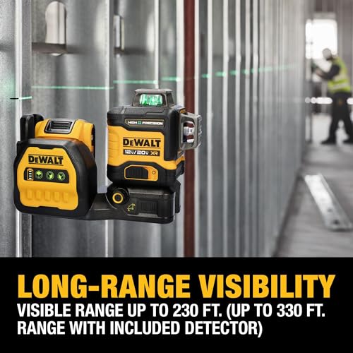 DEWALT 12V/20V MAX XR Line Laser, High Precision 3 X 360, Green, Battery and Charger Included (DCLE34033D1) by DEWALT - Image 7
