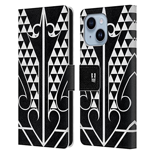 Étui portefeuille iPhone 14 Plus avec fentes cartes et motif tatouage