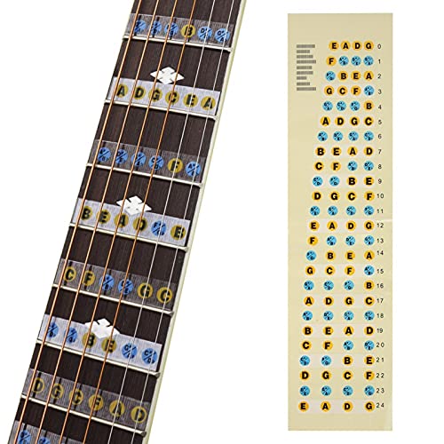 Gitaarnotities, gitaarnootstickers Kleurrijke stickers Papiermateriaal Geen vervaging voor 6-snarige gitaar - Image 7
