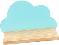 Vista 1 de DECHOUS Soporte de pared de madera en forma de nube de diseño simple para organización de habitación