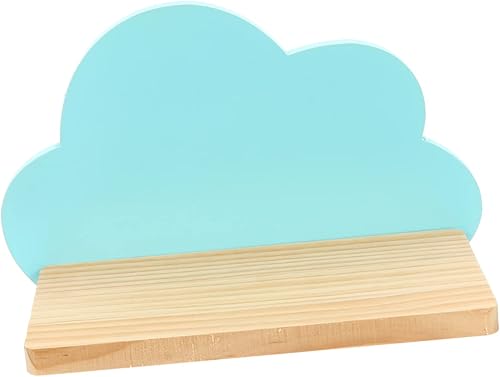DECHOUS Soporte de pared de madera en forma de nube de diseño simple para organización de habitación