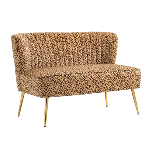 ZOBIDO Velvet Couch Modern Loveseat Sofa Twin Size Contemporary Sofas