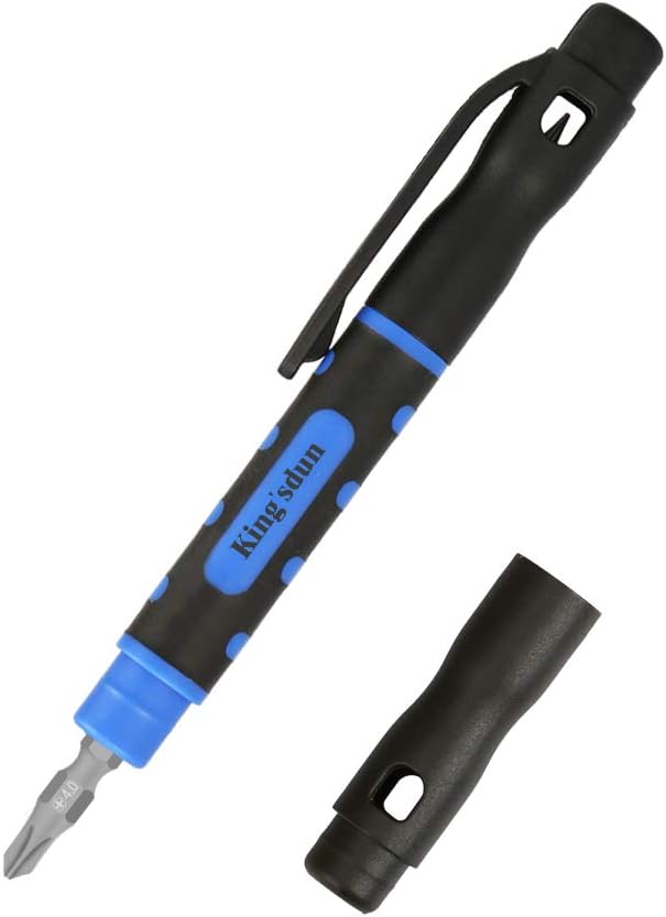 Kingsdun Pocket Pen Screwdriver Set with Phillips and Flathead Screwdriver,Small Portable Screwdrivers for Assorted Works and Repairs