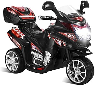 Costzon Ride On Motorcycle, 6V Battery Powered 3 Wheels Electric Bicycle, Ride On
