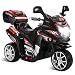 Costzon Ride On Motorcycle, 6V Battery Powered 3 Wheels Electric Bicycle, Ride On Vehicle with Music, Horn, Headlights for Kids (Black)