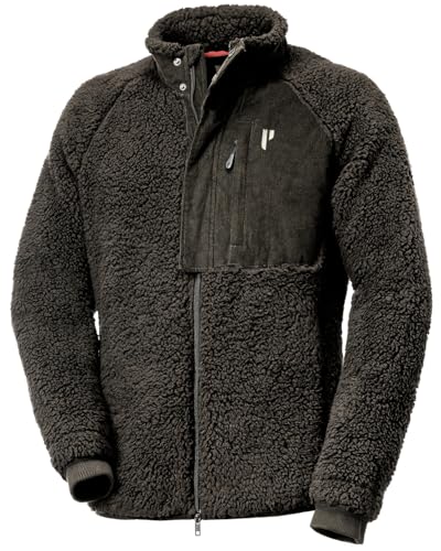 Parforce Pilefleecejacke Cord Olivbraun 3XL