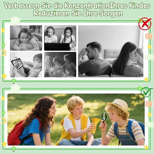 Handy-Mikroskop für Kinder, 1000x Zoom Mini-Mikroskopkamera, 2,0 für IPS-Bildschirm, USB Microscope LED Lights -Anschluss an PC, Einfach zu bedienen, draussen ab 3 Jahren (ORANGE)