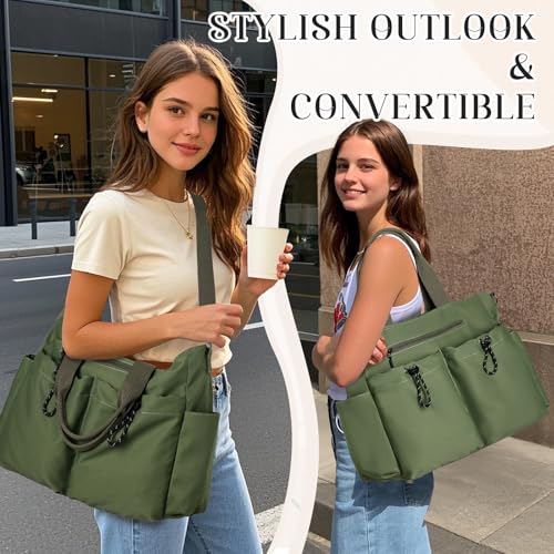 Image of VX VONXURY Tote Bag for Women - Multi Pocket Crossbody Work Handbag for Travel, Daily Use and Gym