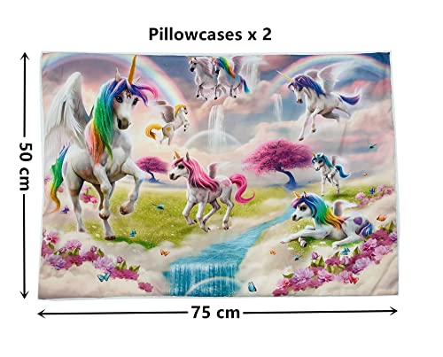 Housse de couette licorne papillon 200x200, le cadeau d'anniversaire idéal - 6