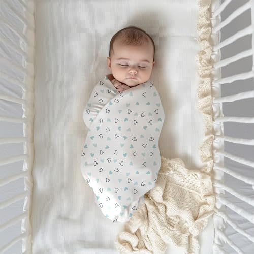 Image of The White Cradle Muslin Swaddle for Newborn Baby, Organic Cotton Wrap Blue