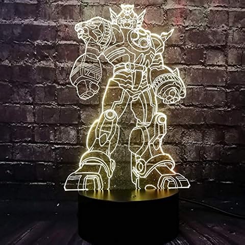 Optimus Prime Light Transformers Home Kids Table Lamp Rodimus Movie Figure 3D Visual LED Boy Bedroom Decor Mood RGB Night Light Holiday Xmas Birthday Friend Thanksgiving Day Gift(Optimus Prime) Cover