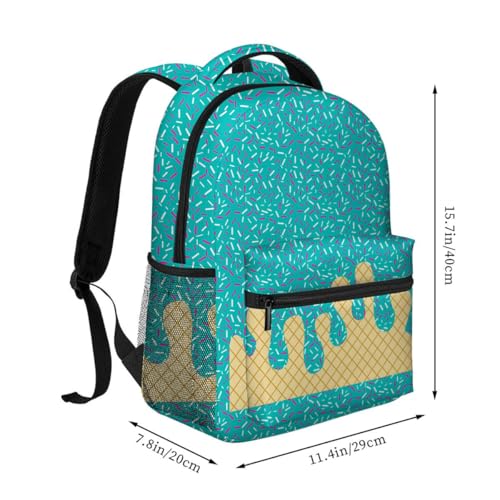 Ice Cream Backpack,Kawaii Shoulder Bagpacks Cute Large Capacity,Lightweight Bags for Travel Hiking Camping (Light Pink)4