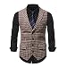 FASLOLSDP Herren Lederwesten Ärmellose V-Ausschnitt Lederjacke Männer Single Breasted Dünne Weste Casual Streetwear Biker Moto Lederwesten