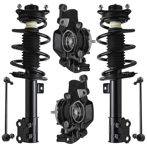 Image of Detroit Axle - Front Steering Knuckles & Wheel Hub Bearings Struts Sway Bar Links Replacement for 2011 Hyundai Sonata 2.4L