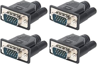 Wlauqueta 4PCS VGA Virtual Display Adapter Dummy Plug EDID Headless Ghost Emulator Lock Plate VGA Video Card Spoofer