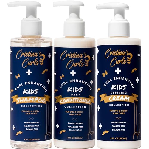 Cristina's Curls Curl Starter Set For Kids – Shampoo, Deep Condit...