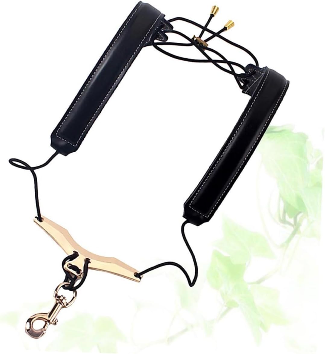 Totority Sax Harness Saxophone Double Shoulder Neck Strap Cowhide Comfortable Breathable Ca151