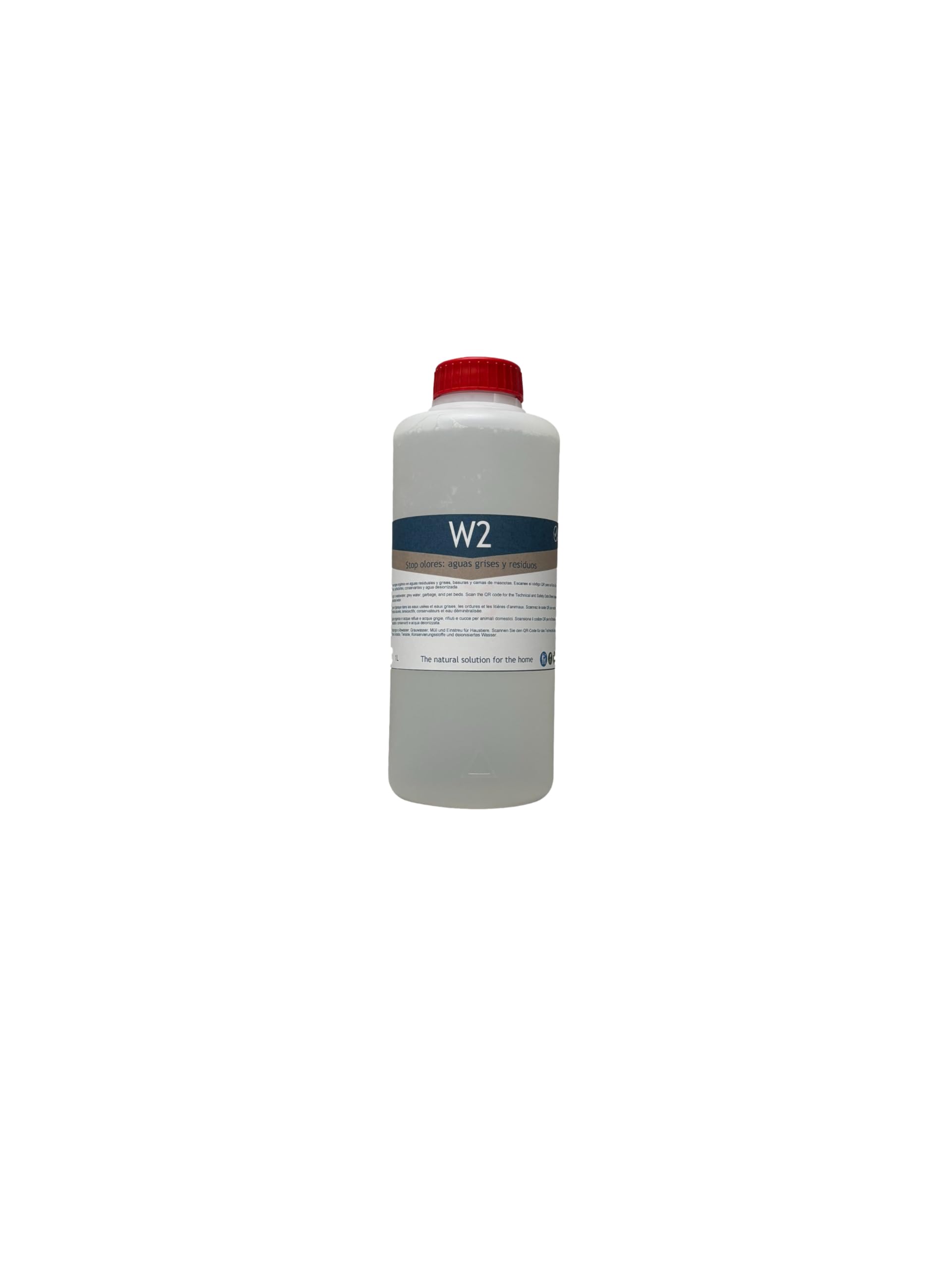 W2 1L Eliminador de olores Tuberías bajantes desagües canalizaciones Fosa séptica Depuradora Autocaravana Aguas negras y grises Antiolor Quita olor y molestias (Actual, 1000, Millilitros)
