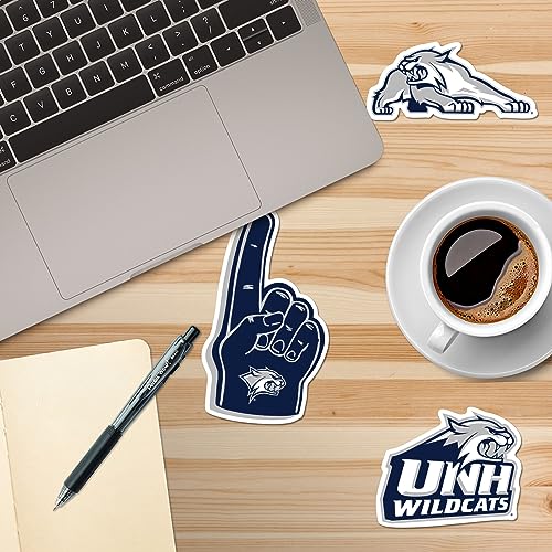 Image of University of New Hampshire 8ct Vinyl Large Deluxe Stickers Variety Pack - Laptop, Water Bottle, Scrapbooking, Tablet, Skateboard, Indoor /Outdoor - Set of 8