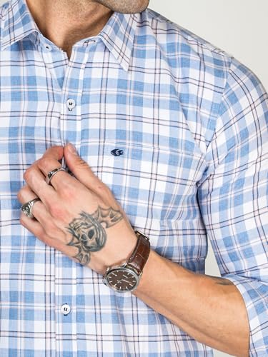 Image of Allen Cooper Checks Shirts for Men - 100% Cotton Comfort Fit Casual and Formal Shirt - Breathable, Soft, Classic Style (Multiple Colors)