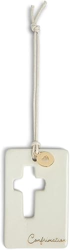 DEMDACO Blessed Godparent - Ficha de recuerdo coleccionable en caja de cerámica blanca de 2.75 pulgadas