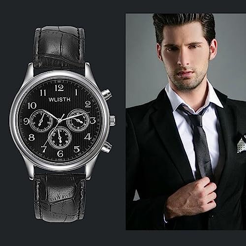 Irovami WLISTH P603 Elegant Noble Men Quartz Watch Business Casual Simple Gentleman Wrist Watch 30M Waterproof Wear-resistant Wristband with Steel Strap/Strap(Optional)