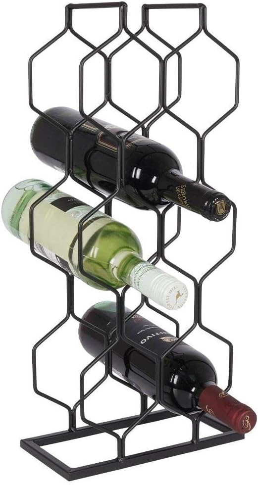 Beistelltisch Hoch Schmal Design Schwarz Blumensäule Esperanza 80 Cm Flaschenregel Stehend Weinregal Metall