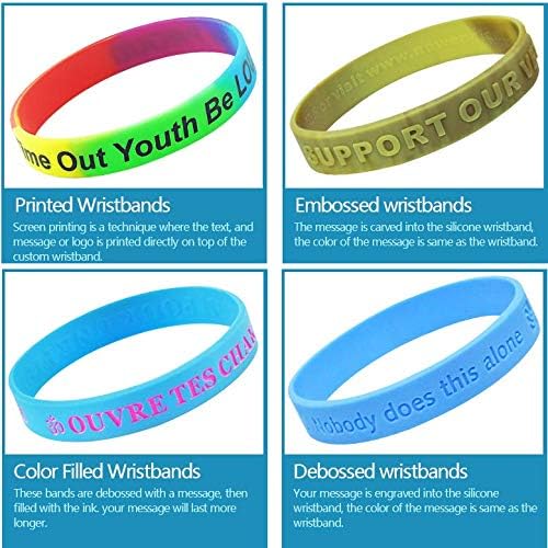 100個のカスタマイズされたシリコンブレスレットカラー塗りつぶされたロゴが付いたエンボスリストバンド子供のための最も あるブレスレッ