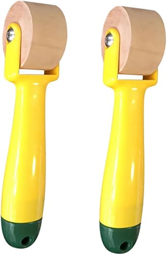 VILLCASE Rodillos de coser de 2 piezas, rodillo de costura para acolchar rodillo de presión de mano, máquina de coser de cuero, herramientas de