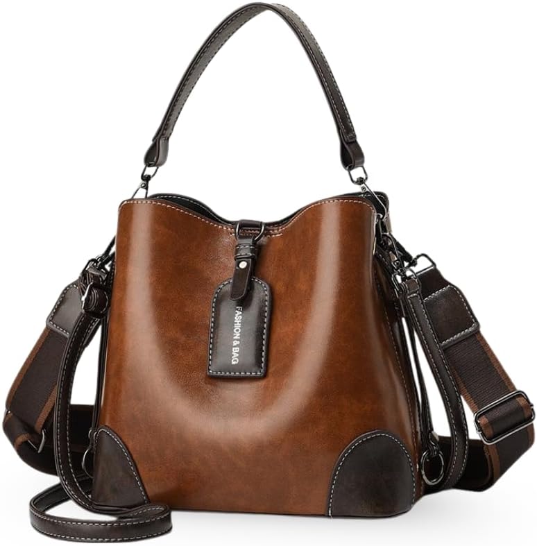 Premium Dual-Strap Vegan Leather Handbag/Sling bag for Women Stylish Shoulder & Crossbody Bag | Vintage Gloss Finish with Adjustable Straps