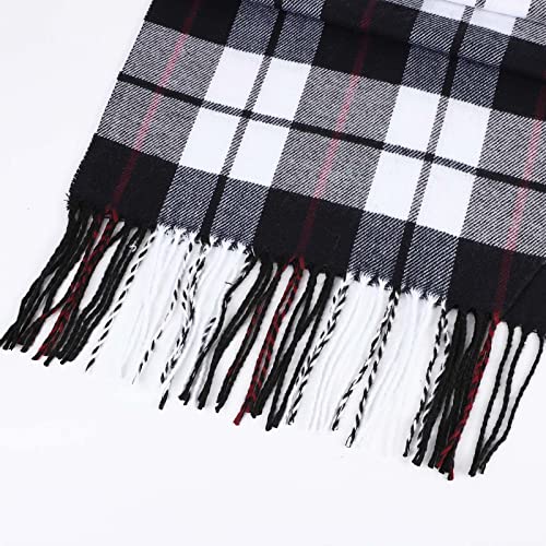 Winter Scarf For Women Cold Weather Ladies Warm Long Shawl Colorful Scarf Casual Scarf Double Sided (White, One Size) #TOP1