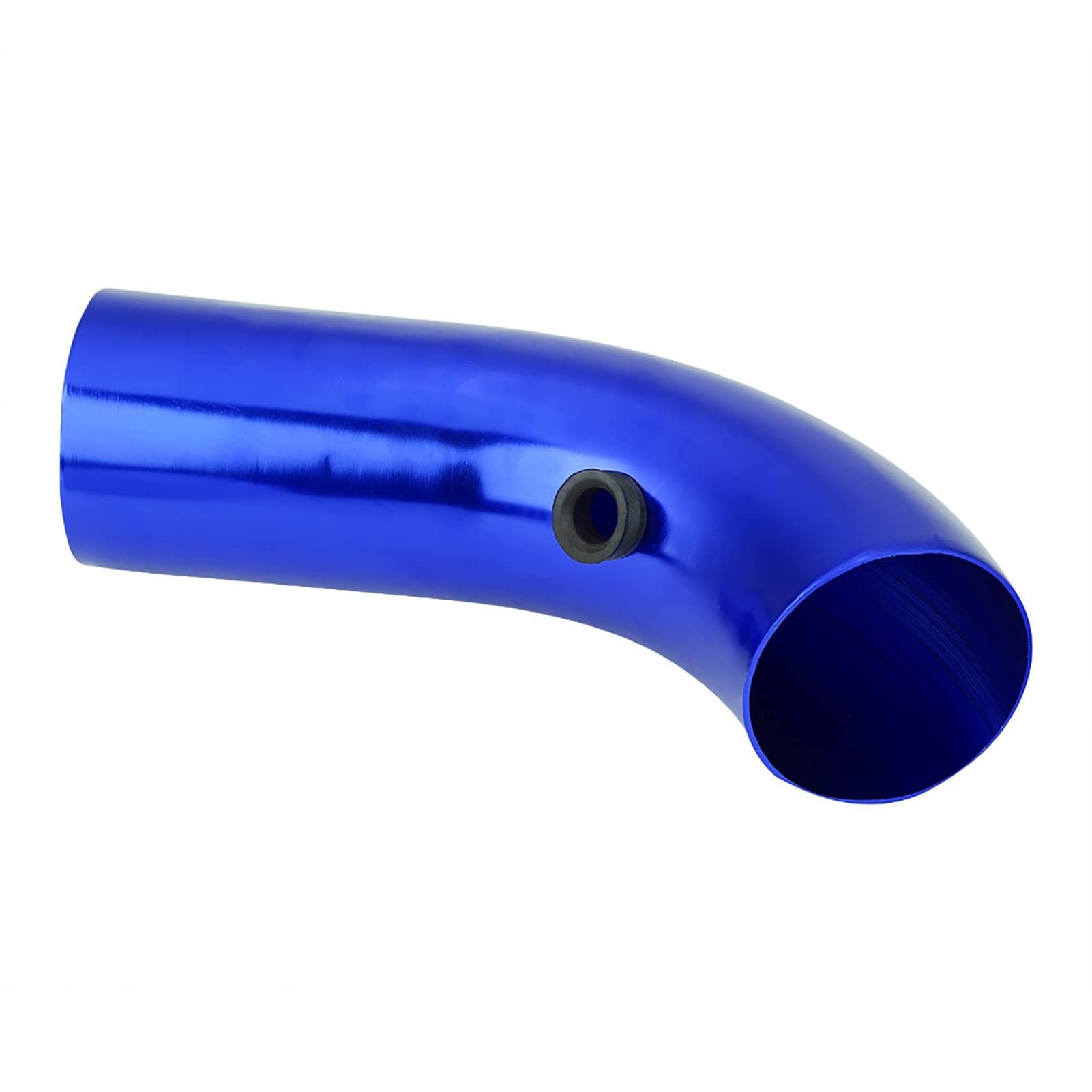 Universal Sportowy Filtr Powietrza, 76 mm, Zestaw Filtrów Wlotu Powietrza, Zestaw Filtrów Ssących Zimnego Powietrza z Wężem Aluminiowym, Niebieski