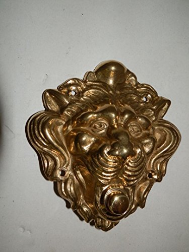 Sonnette boutonnière en laiton brillant extérieur lion pour mur de maison