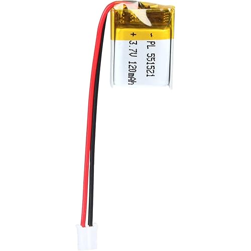 YDL 3.7V 120mAh 551521 Lipo Battery Rechargeable Lithium Polymer ion Battery Pack with JST Connector