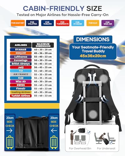 Sac A Dos Sous Vide Voyage : Sac a Dos Voyage Sous Vide Bagage Cabine Avion avec Pompe Bagage à... – Image 5
