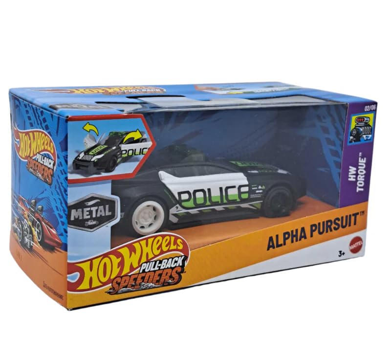 Amazon.com: Hot Wheels Pull-Back Speeders Alpha Pursuit : Toys & Games