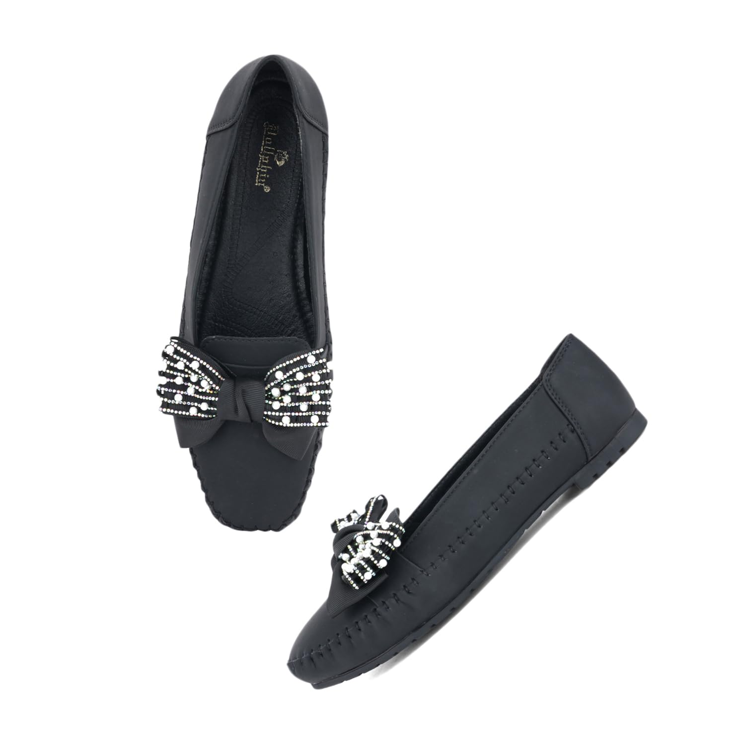 dollphin Womens Ballerinas Exclusive Tie Bellies Ballet Flats Shoes with Casual Design -DST-316-picture-29