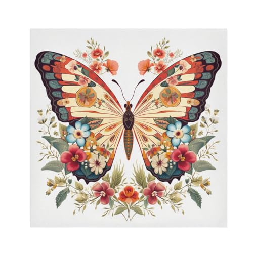 Servilletas de tela Butterfly multicolor pack x6 miniatura 1