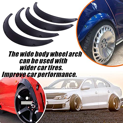 Werdereich Universal Wheel Fender Flares 3.5In/9Cm Over Wide Body Wheel Arches, Wheel Flares Made Of High Strength Material 4Pcs (80+90Cm) #TOP2