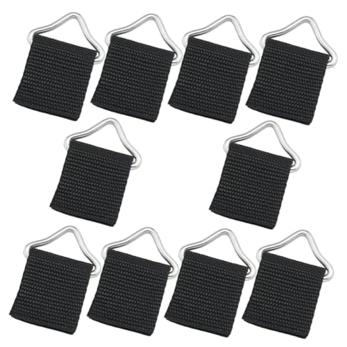 BRIGHTFUFU 10 Sets Compact Trampoline Parts Durable Triangle Rings with Webbing for Secure Connection for Safety and Easy Assembly for Outdoor Use