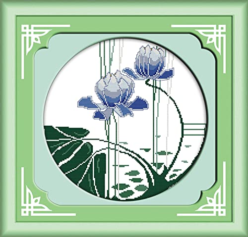 Kit Broderie Point de Croix Débutant avec Motif Estampé 11CT