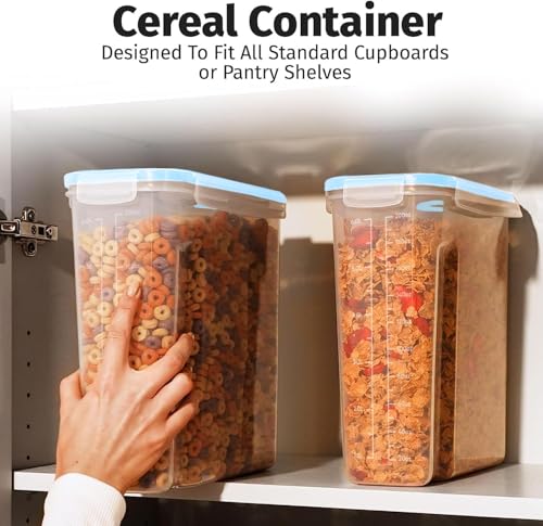 Image of Shazo 2 Pack (6.3L / 213OZ) EXTRA Large Airtight Food Storage Cereal Containers for Bulk Food Storage BPA-Free Plastic Container, Pantry Organization and Canister for Rice, Pasta, Sugar & Flour