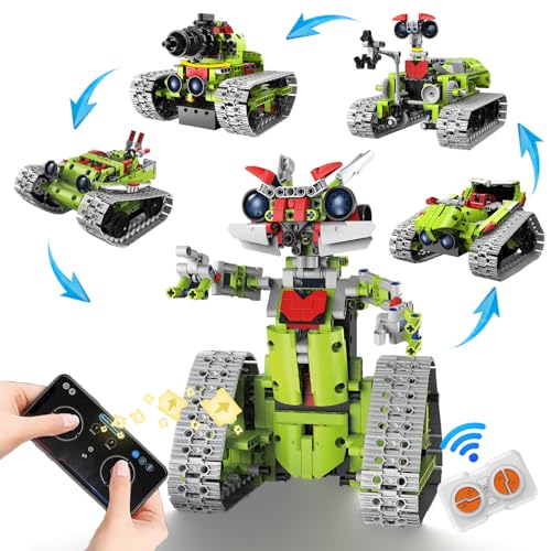 DIEBA 5 in 1 Robot Building Kit for...