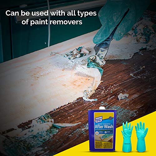 Klean-Strip Paint Stripper After Wash Eliminate Stubborn Paint residues Easier to Apply and give Protective Qualities Now Comes with Centaurus AZ Chemical Resistant Gloves, 1 Quart - Thumbnail 2